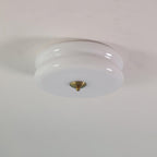 Art Deco LED loftslampe med rippet glas