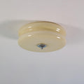 Art Deco LED loftslampe med rippet glas