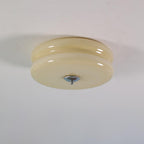 Art Deco LED loftslampe med rippet glas