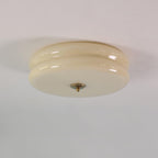 Art Deco LED loftslampe med rippet glas