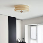 Art Deco LED loftslampe med rippet glas