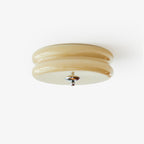 Art Deco LED loftslampe med rippet glas