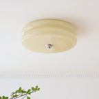 Art Deco LED loftslampe med rippet glas