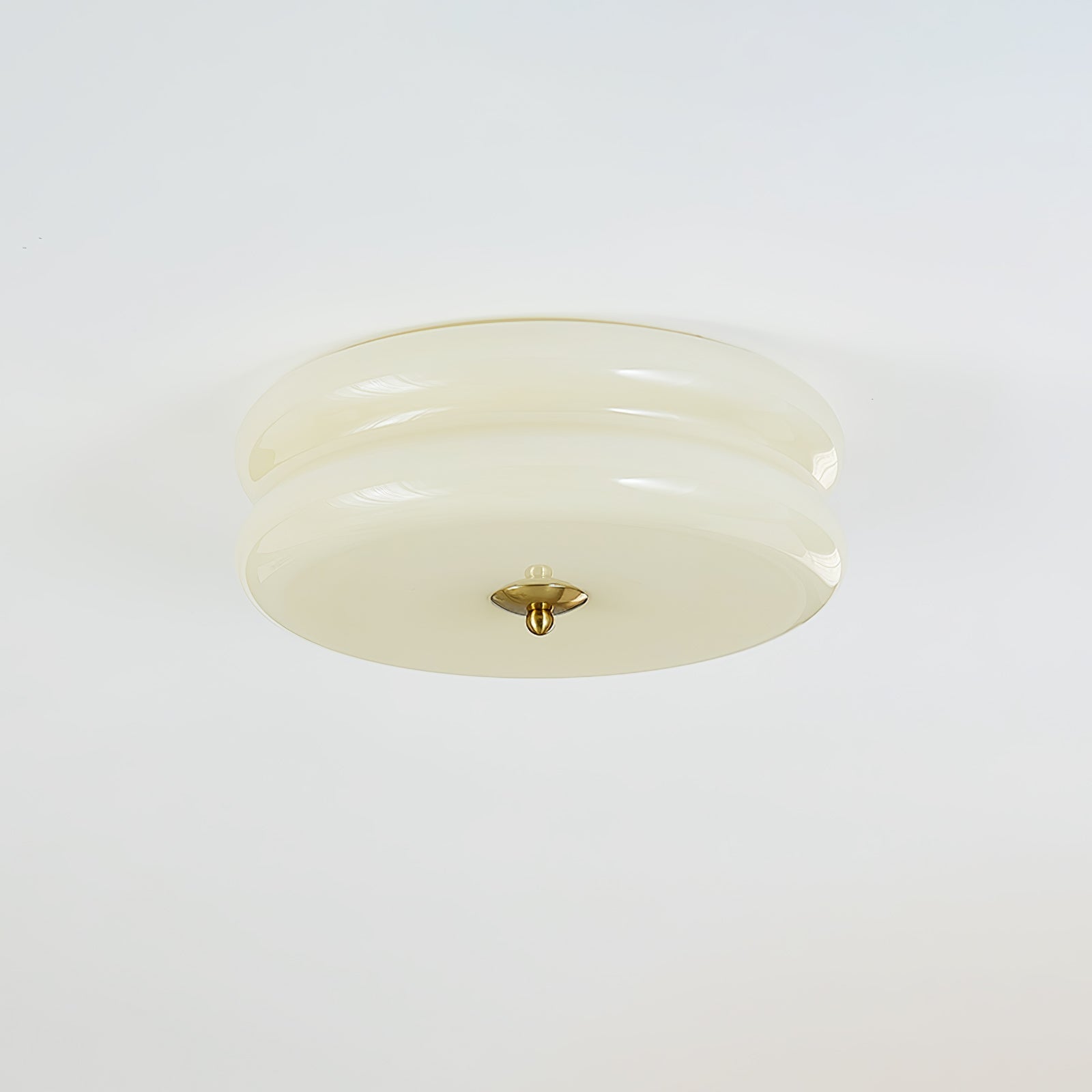 Art Deco LED loftslampe med rippet glas
