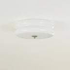 Art Deco LED loftslampe med rippet glas
