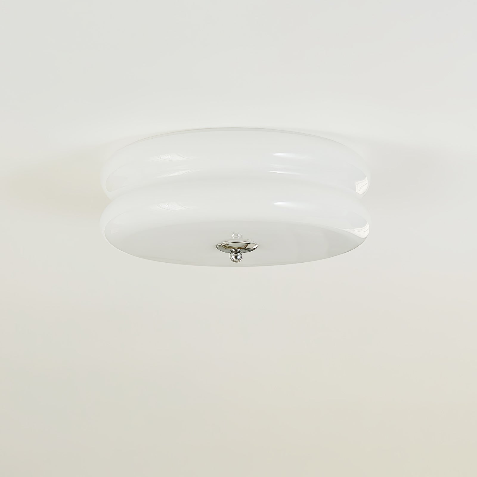 Art Deco LED loftslampe med rippet glas