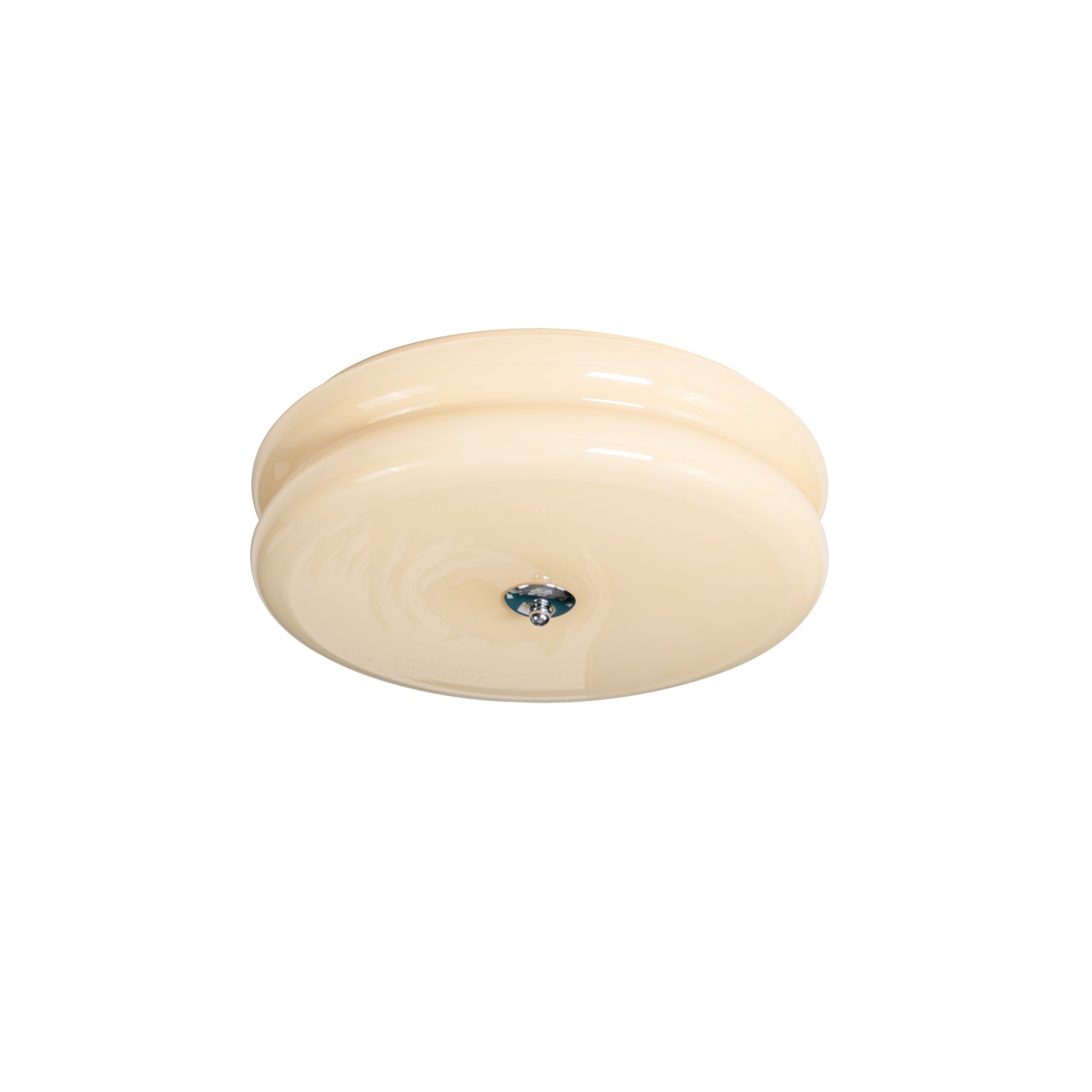Art Deco LED loftslampe med rippet glas