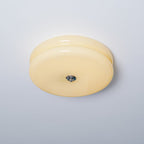 Art Deco LED loftslampe med rippet glas