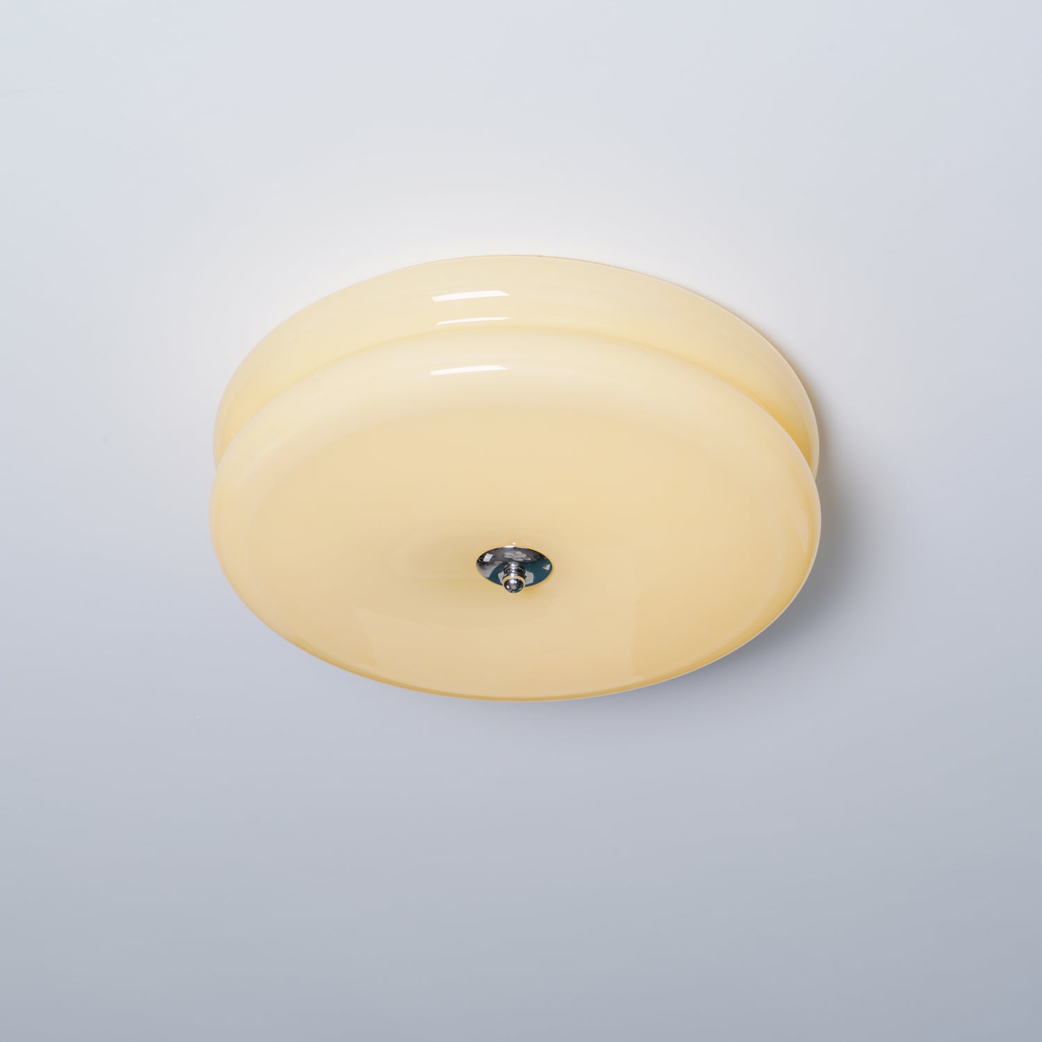Art Deco LED loftslampe med rippet glas