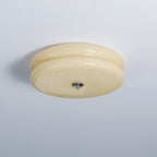 Art Deco LED loftslampe med rippet glas