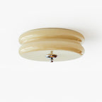 Art Deco LED loftslampe med rippet glas