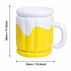 FrostMug Aufblasbarer Getränkekühler Bierkrug für Partys und Garten
