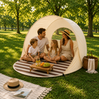 Sonnennest PopUp-Strandmuschel für 3–4 Personen mit Sofortaufbau