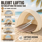 Sonnennest PopUp-Strandmuschel für 3–4 Personen mit Sofortaufbau