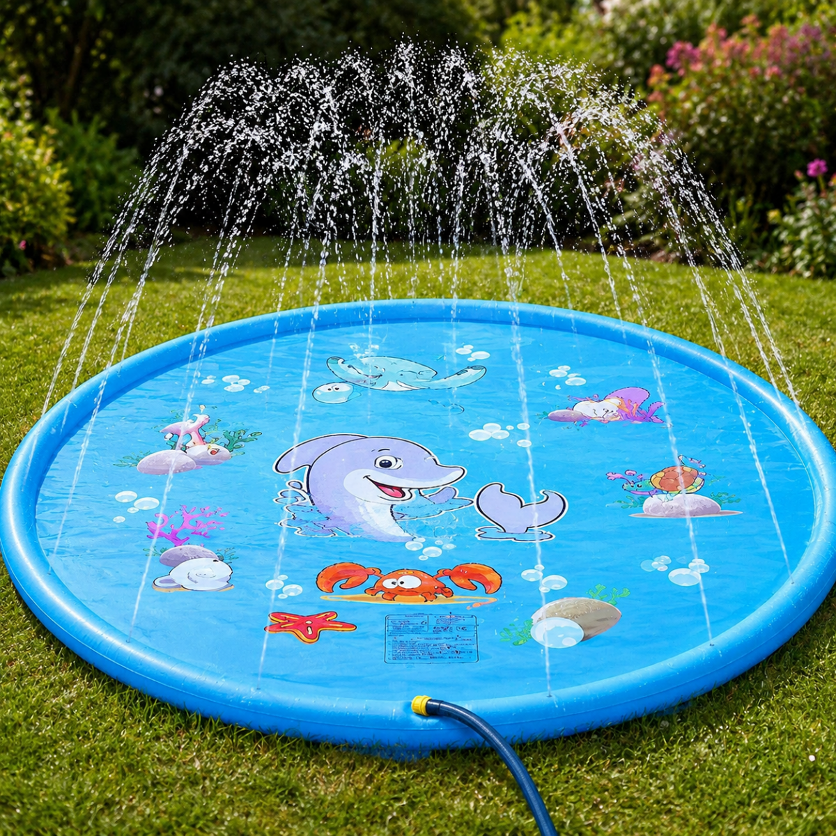 Splashora Aufblasbare Wasserspielmatte mit Sprühfunktion für Kinder