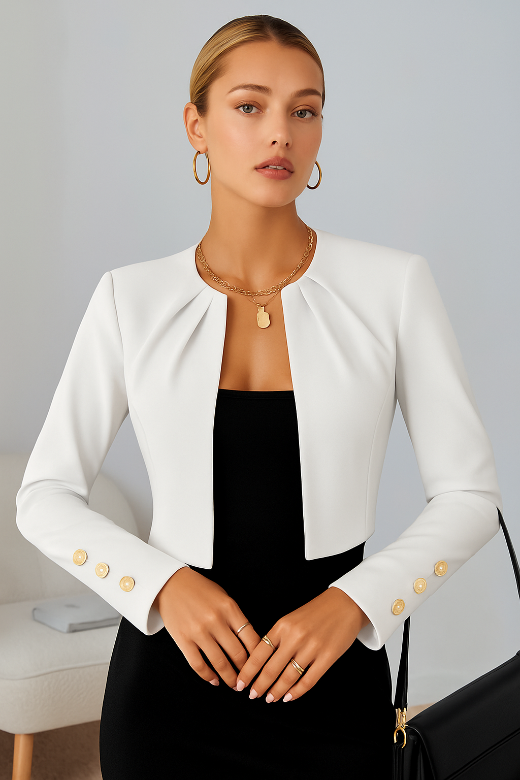 Elegancki krótki żakiet damski ElegaForm