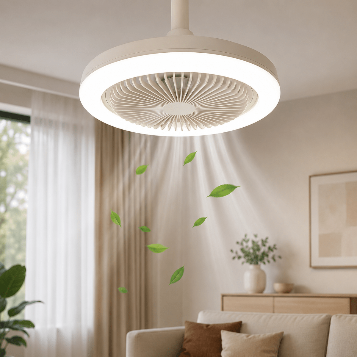 Lumivento Deckenventilator mit LED-Beleuchtung und Fernbedienung