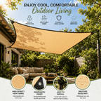 Solvexa UV-Sonnensegel für Garten Terrasse Balkon und Camping
