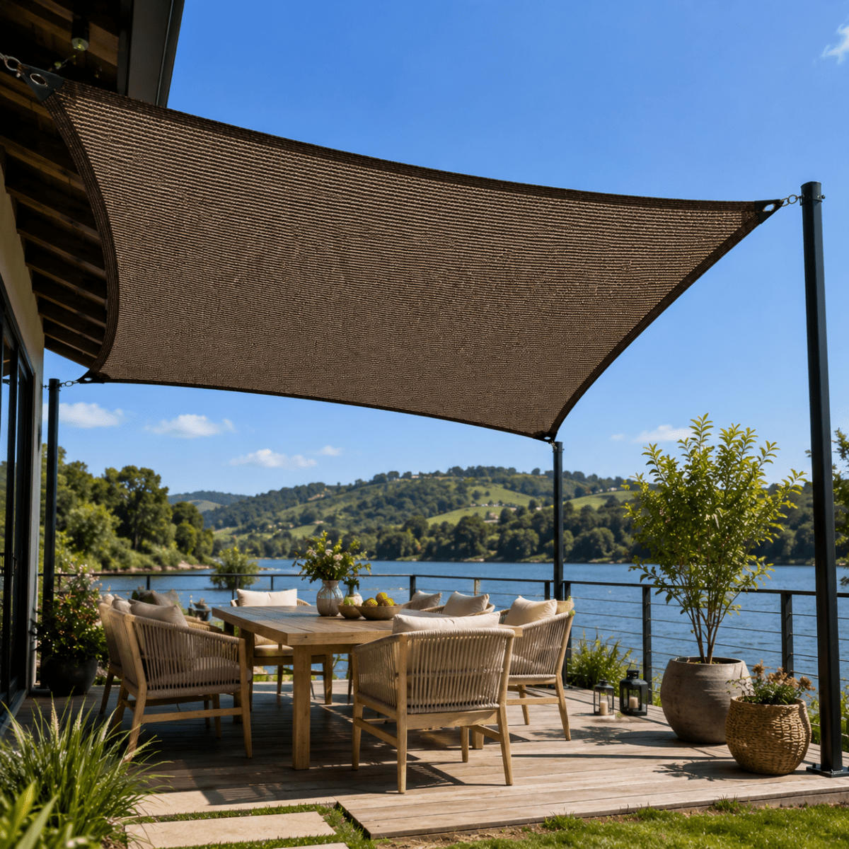 Terranova UV-Schattennetz für Garten Terrasse Balkon und Gewächshaus
