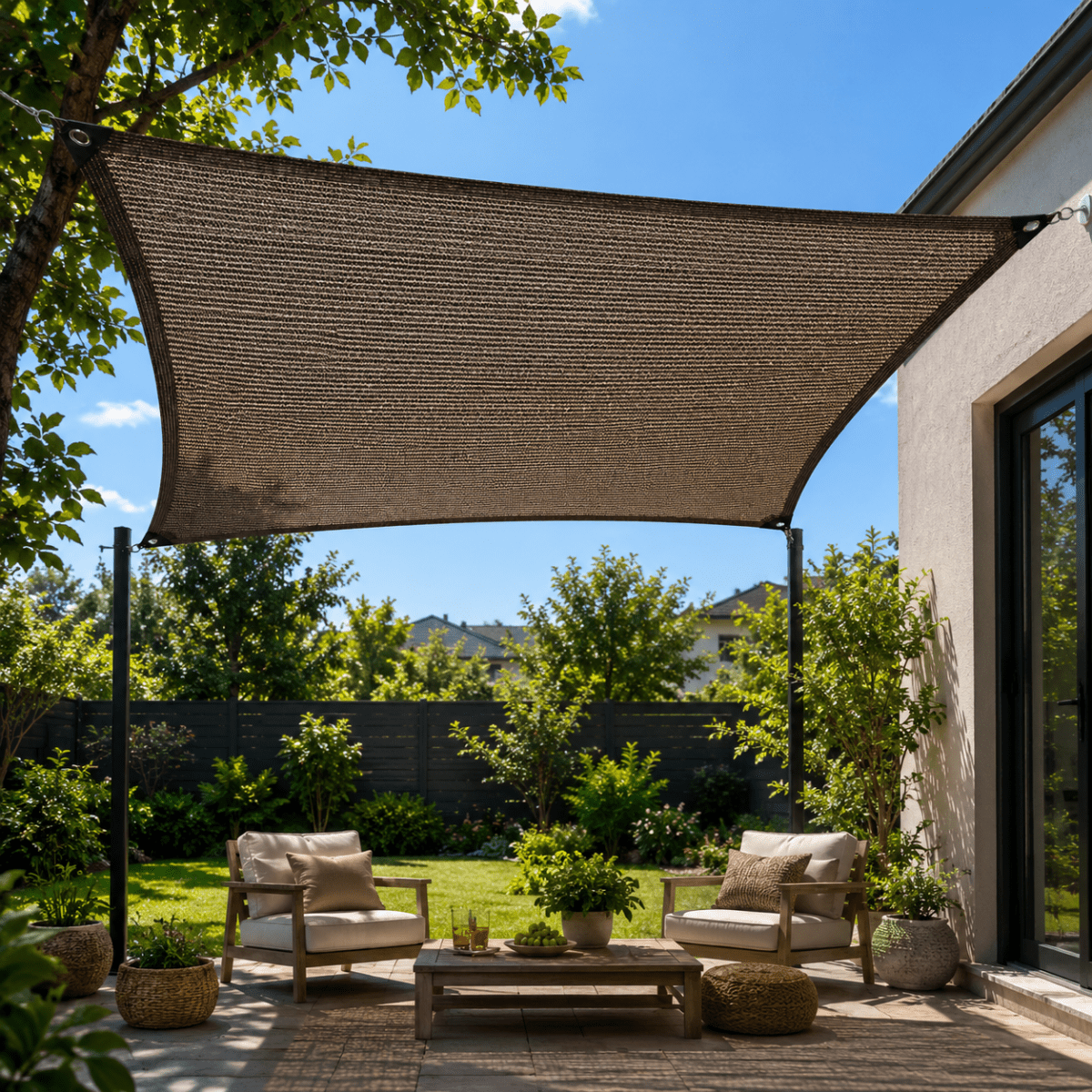 Terranova UV-Schattennetz für Garten Terrasse Balkon und Gewächshaus
