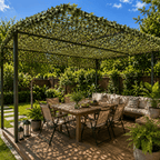 Naturiva Sichtschutznetz mit Blattdesign für Garten Balkon und Terrasse