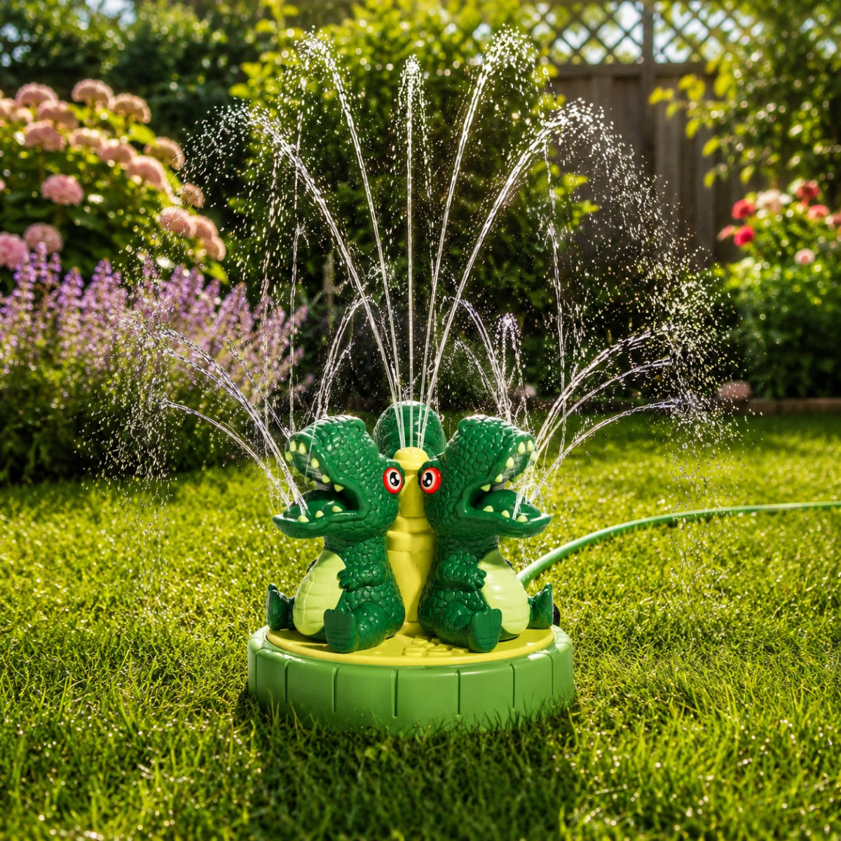 Jurasplash Dinosaurier Wassersprinkler für Garten und Sommerspiele