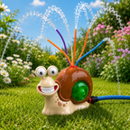 Aquanido Schnecken Wassersprinkler für Garten und Sommer Wasserspaß