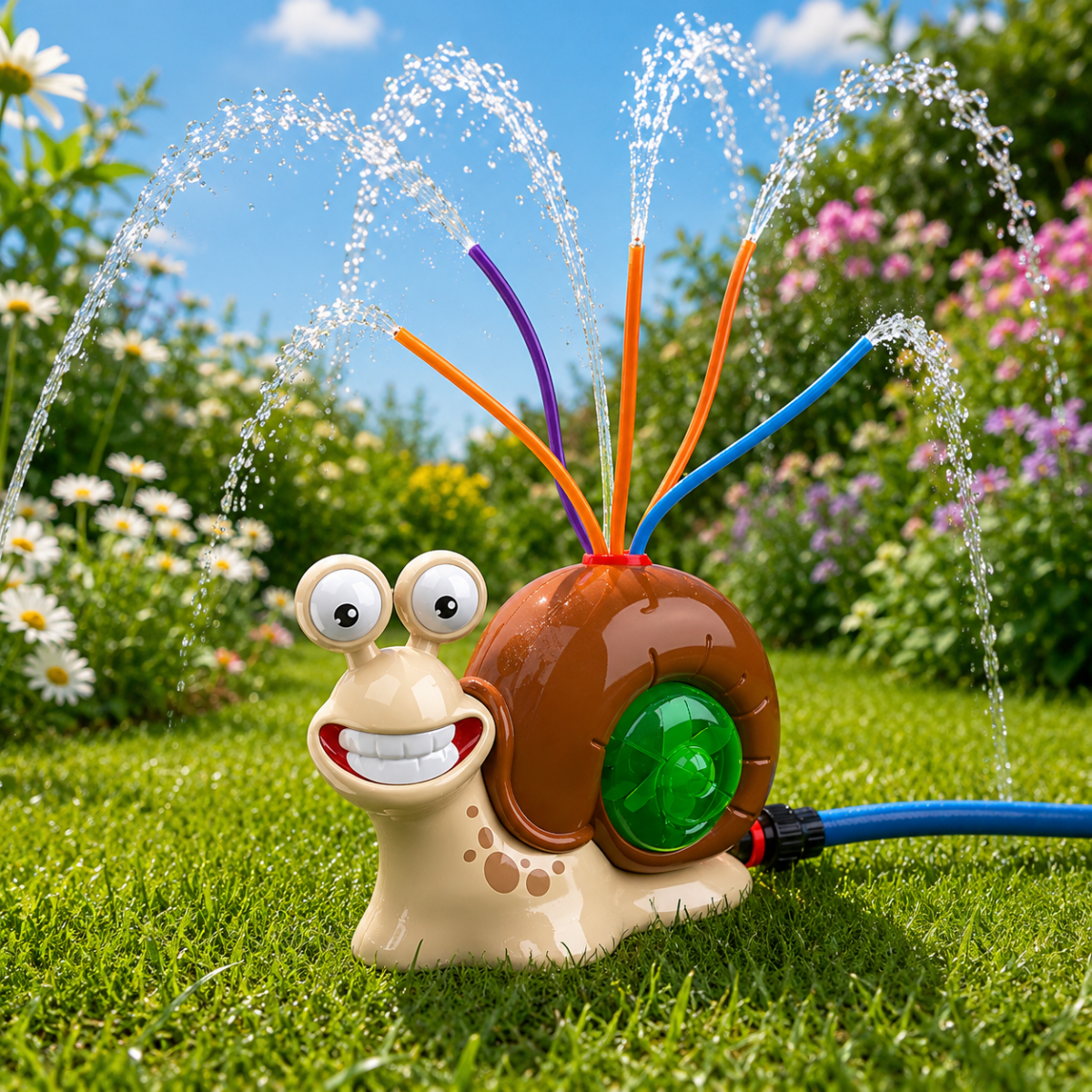 Aquanido Schnecken Wassersprinkler für Garten und Sommer Wasserspaß