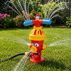 Hydrofun Wassersprinkler in Hydrantenform für Garten und Sommerspiele