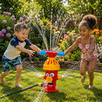 Hydrofun Wassersprinkler in Hydrantenform für Garten und Sommerspiele