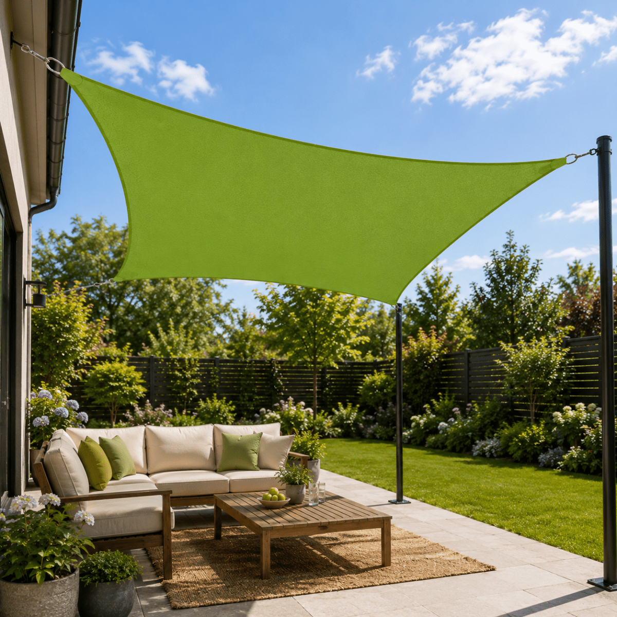 Solvanta Dreieckiges Sonnensegel mit UV-Schutz für Garten und Terrasse