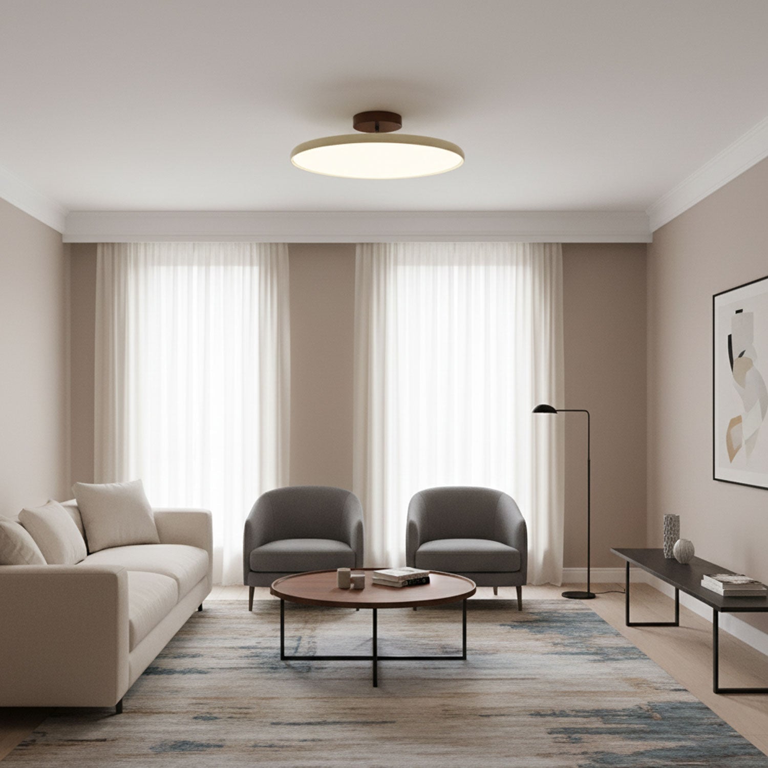 Verstellbare LED Deckenleuchte mit Schwenkbarem Spotdesign