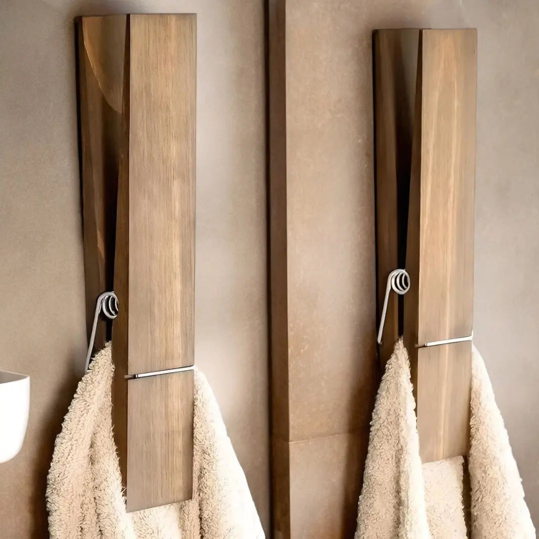 ClipWood Handtuchhalter aus Holz im Wäscheklammer-Design