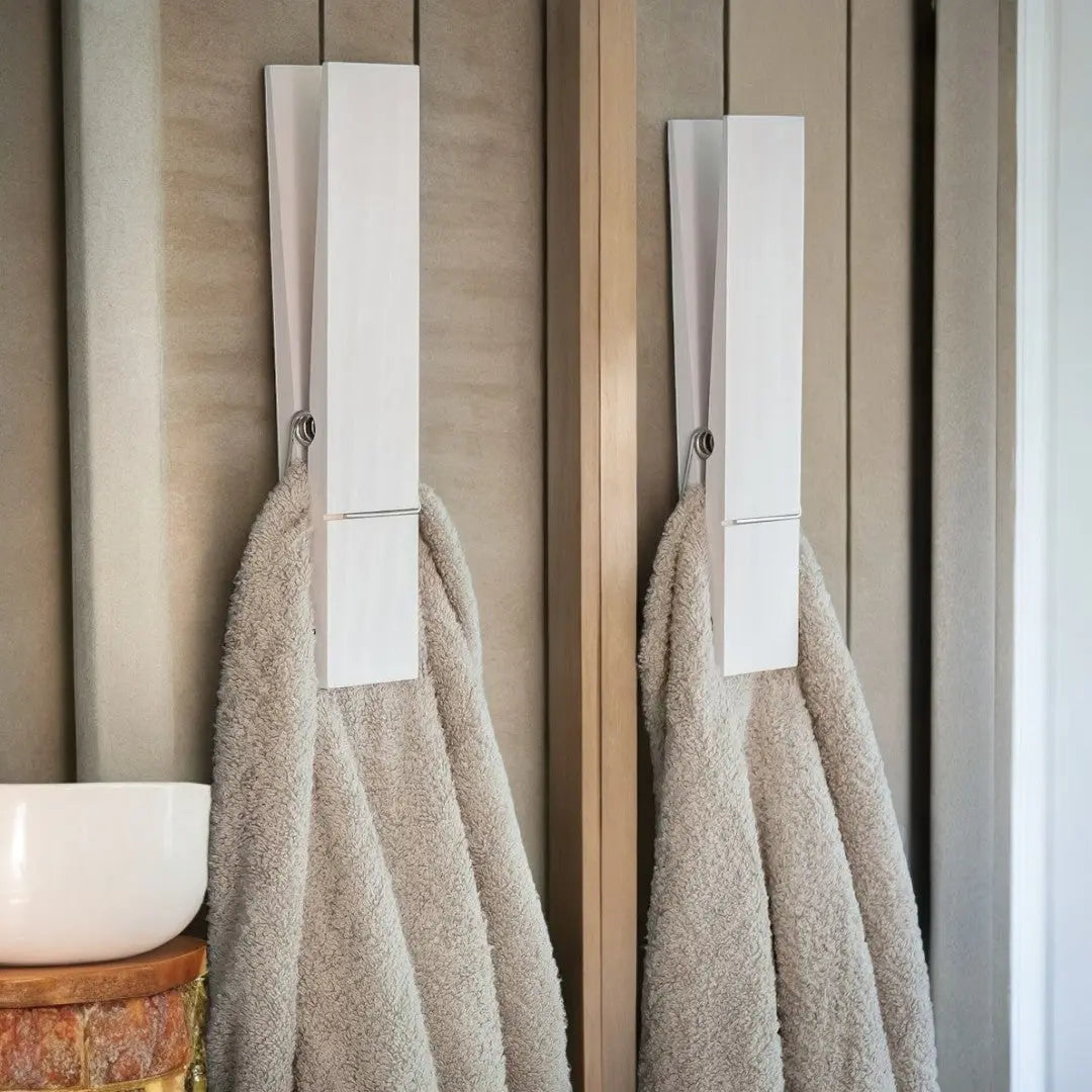 ClipWood Handtuchhalter aus Holz im Wäscheklammer-Design