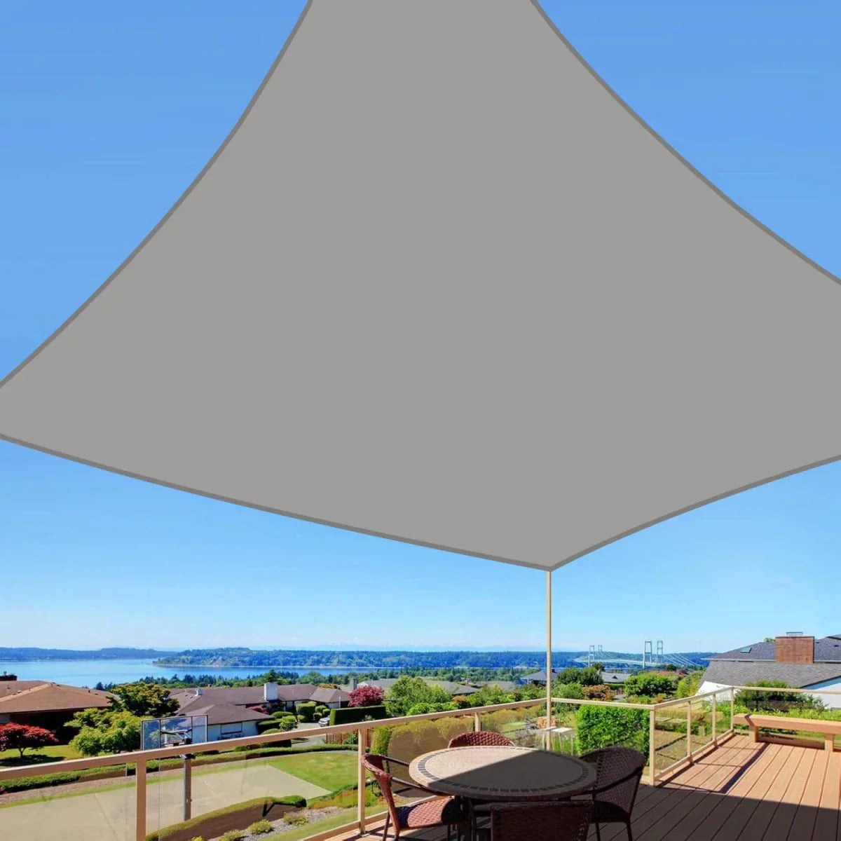 Solvanta Dreieckiges Sonnensegel mit UV-Schutz für Garten und Terrasse