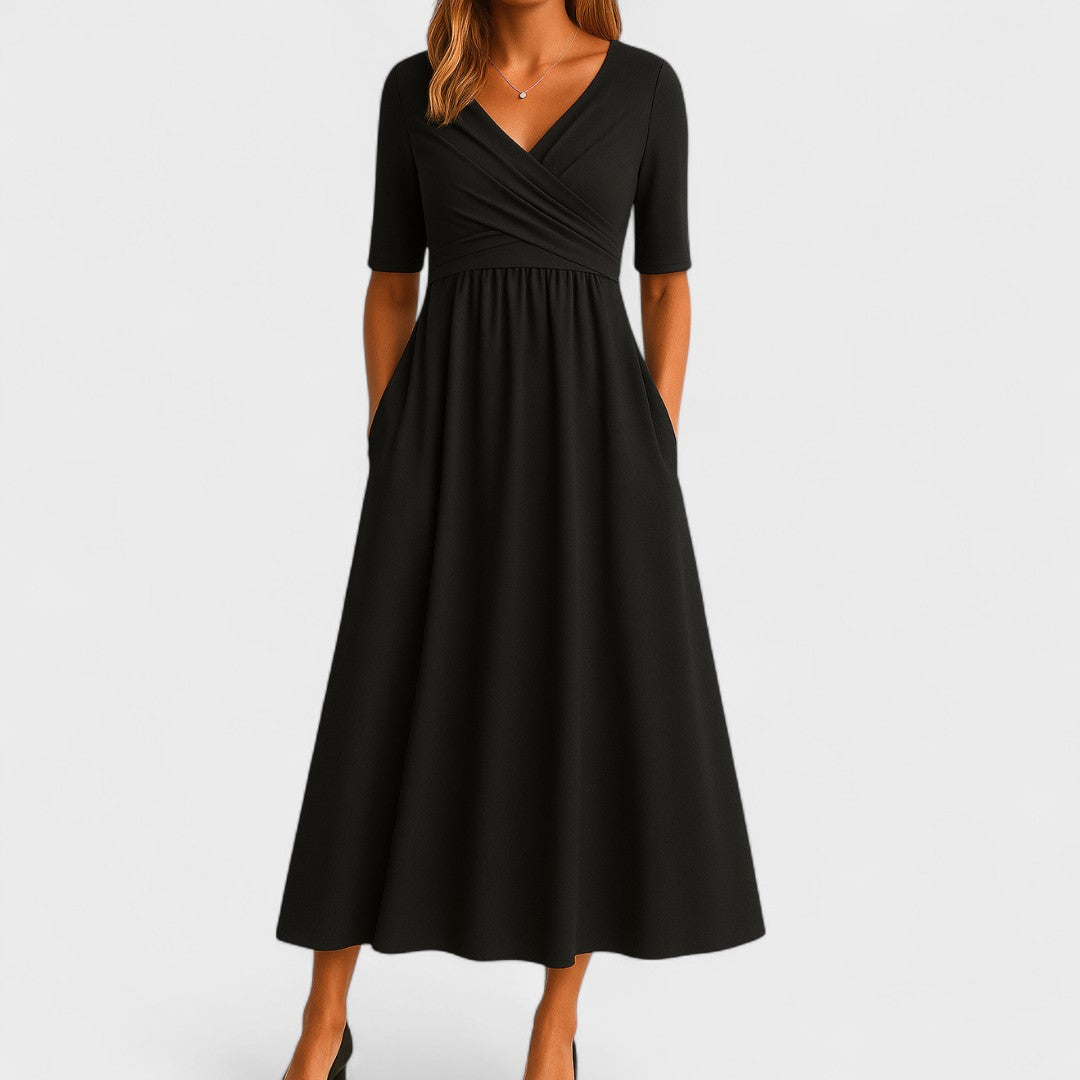Dame Celestina midi kjole med figursyet pasform