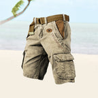 Herren Cargo Shorts mit Gürtel und Mehrfachtaschen