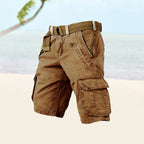 Herren Cargo Shorts mit Gürtel und Mehrfachtaschen