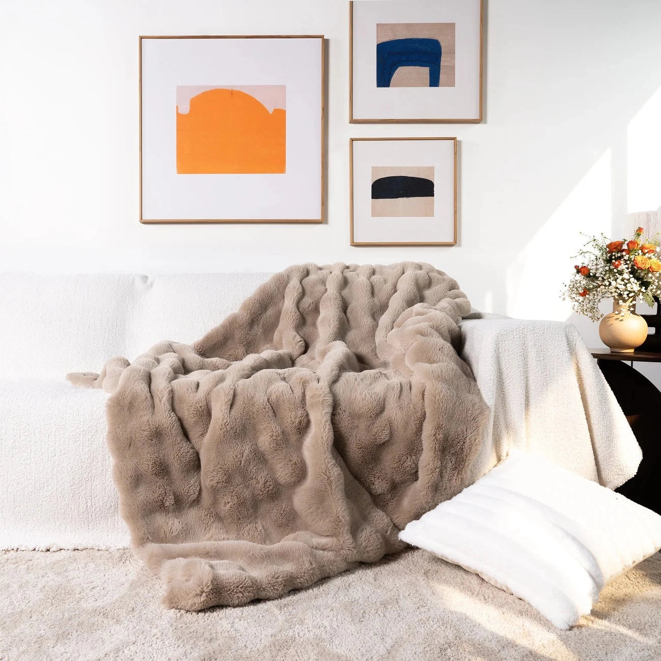 Vægtet tæppe 160 x 200 cm specialfremstillet til soveværelset