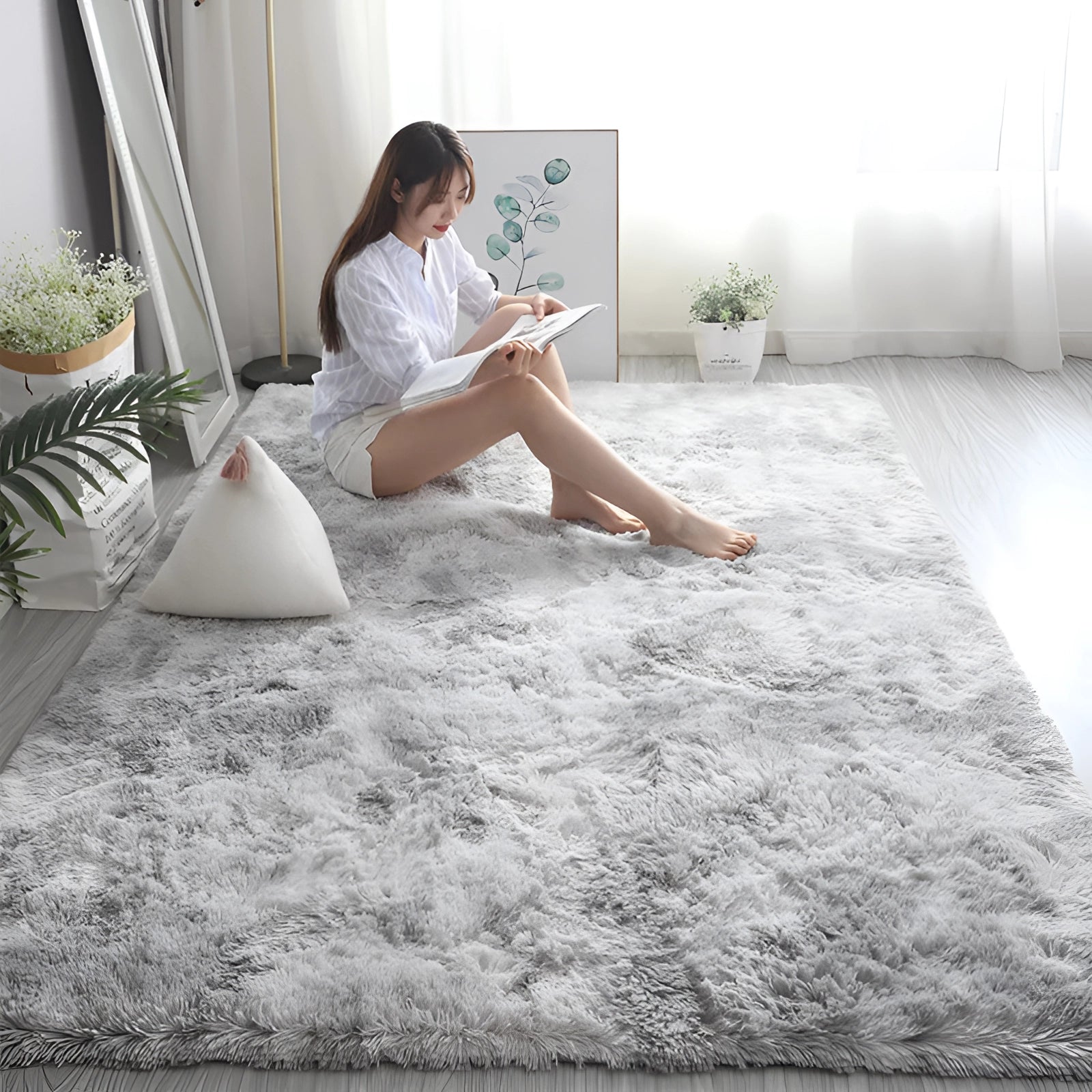 Flauschiger Teppich für den Wohnbereich