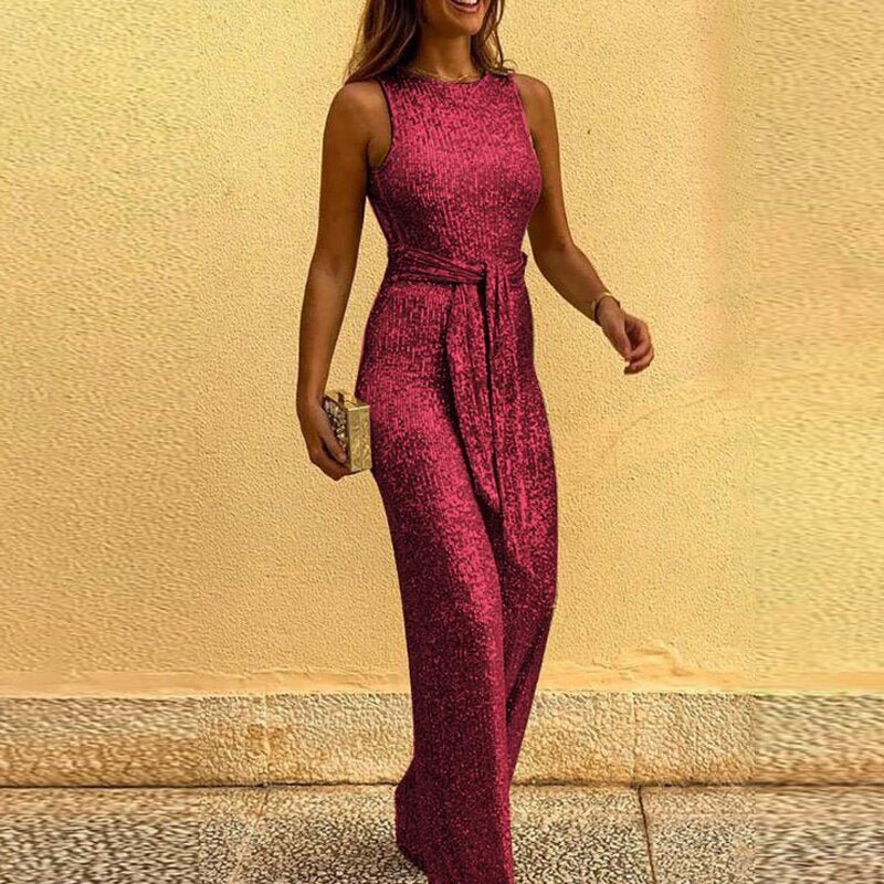 Glamira jumpsuit til damer – Ærmeløs overall med vide ben
