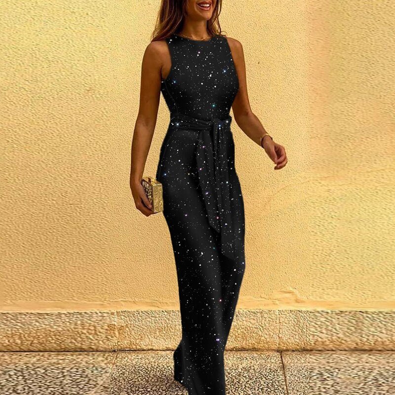 Glamira jumpsuit til damer – Ærmeløs overall med vide ben
