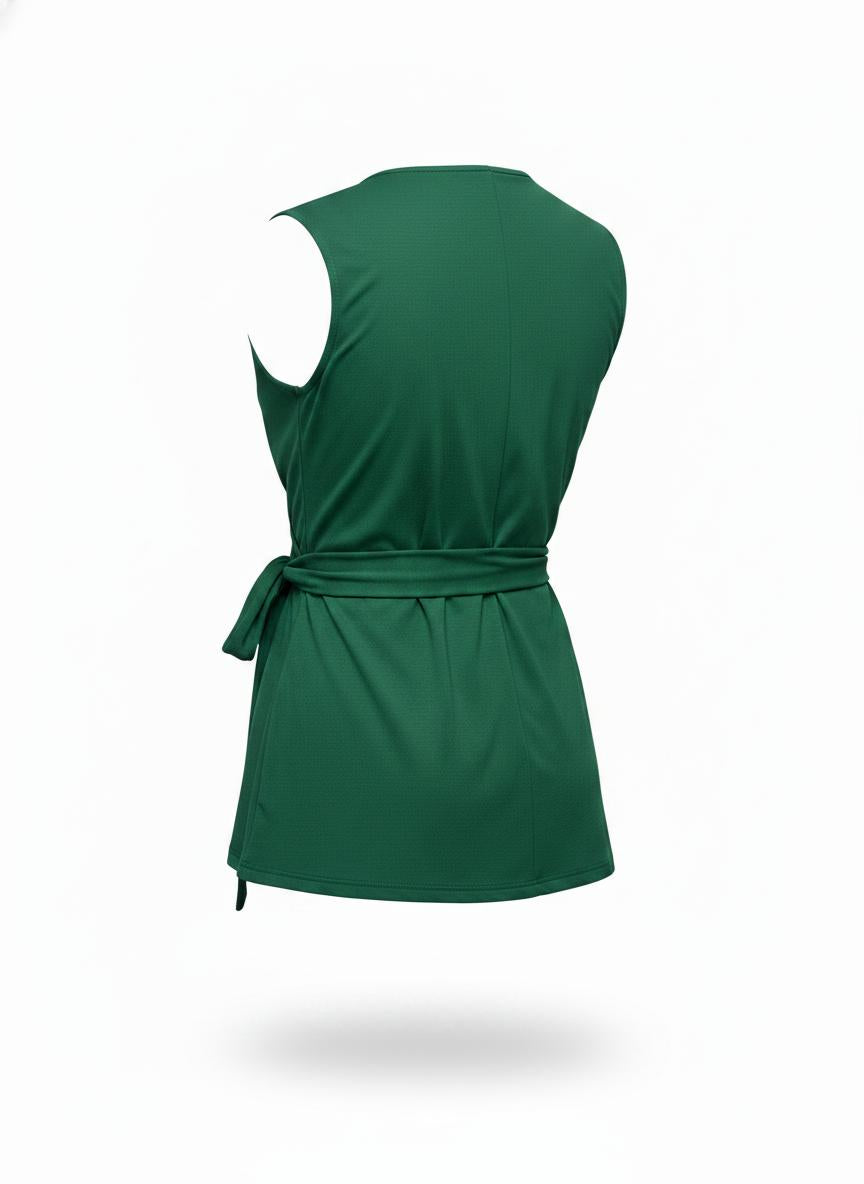 Women's Green Wrap Top