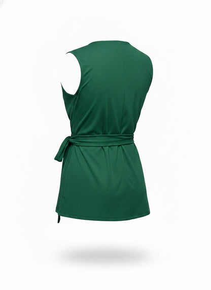 Women's Green Wrap Top