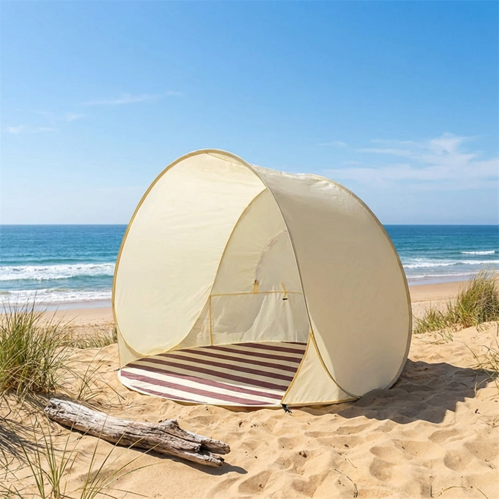 Sonnennest PopUp-Strandmuschel für 3–4 Personen mit Sofortaufbau