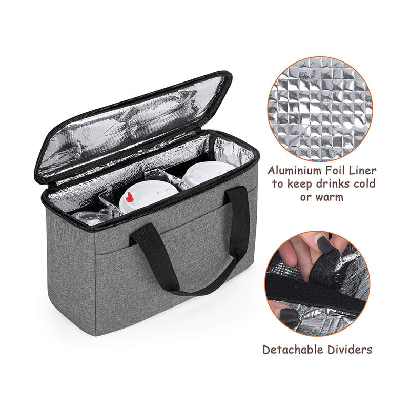 FreshCompanion Kühltasche mit Isolierung und Mehreren Fächern