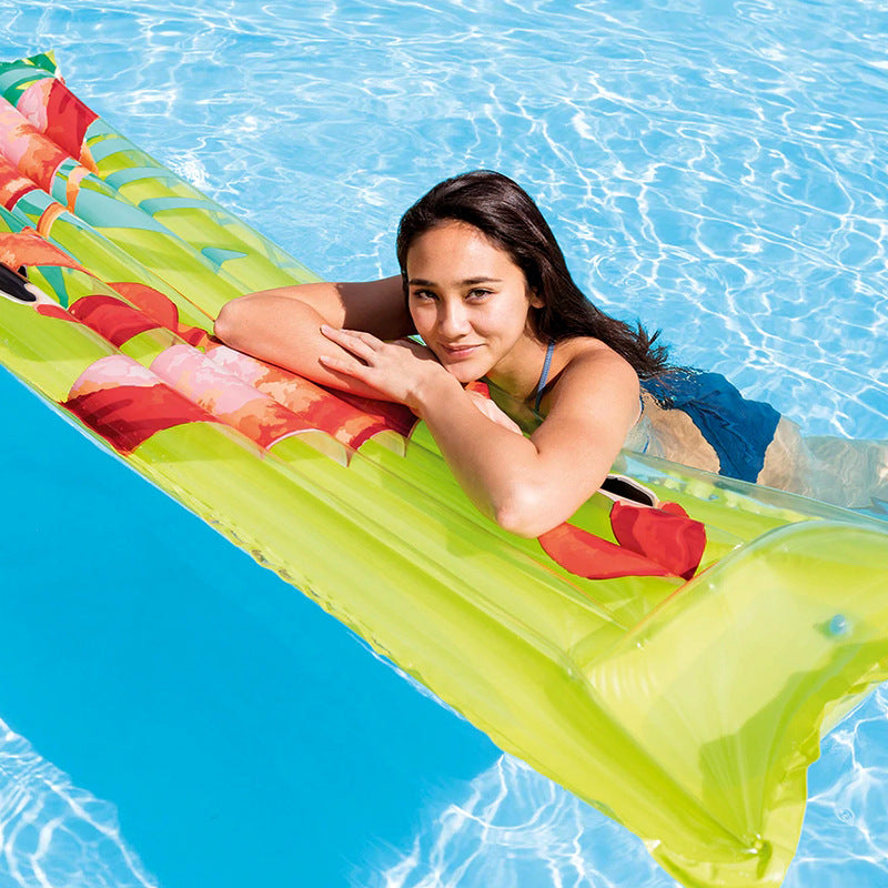 SommerNest Aufblasbare Relaxliege mit Tropenmuster für Pool & Strand
