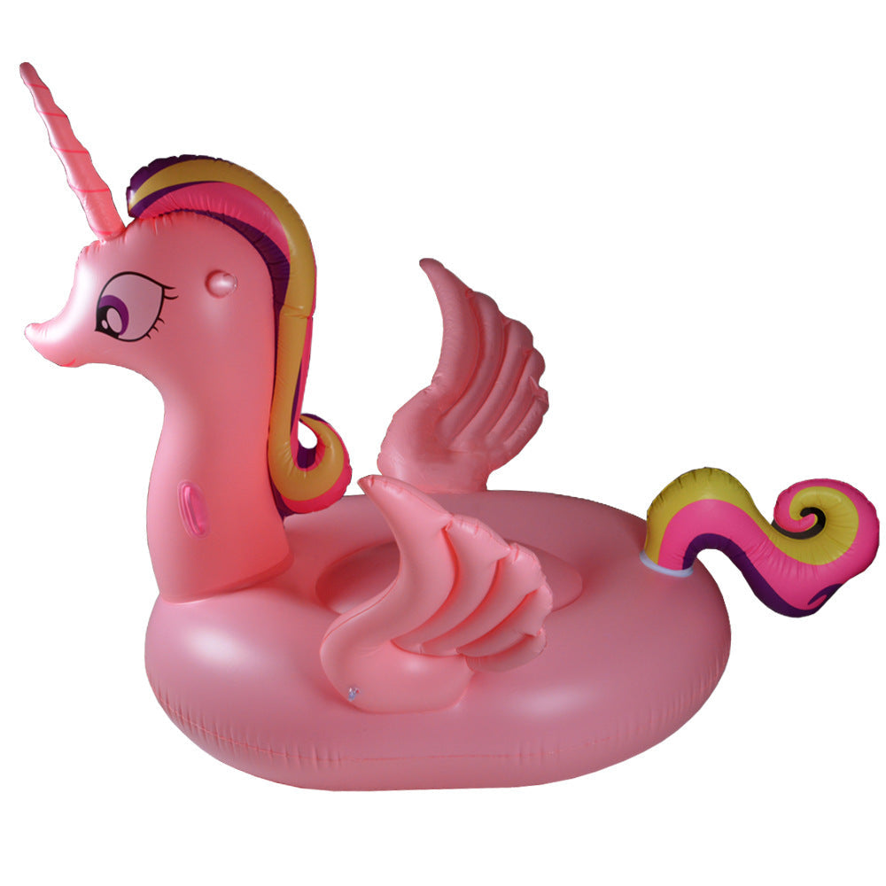 EinhornWelle Aufblasbarer Schwimmring mit Einhorn-Design für Sommer