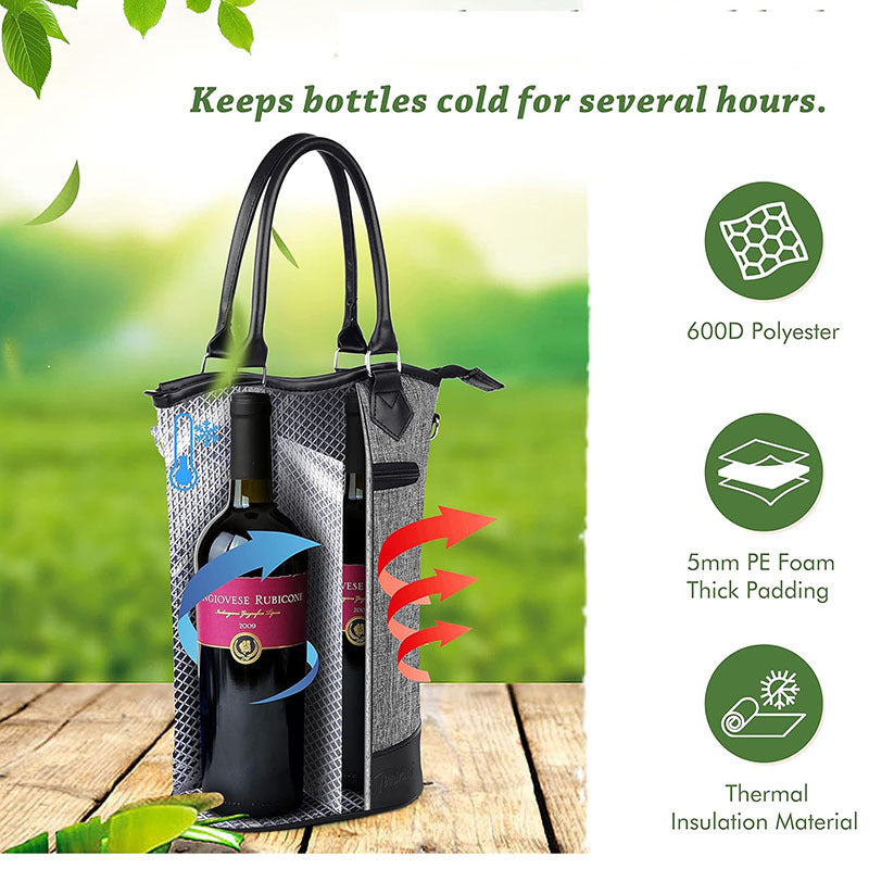 CoolElegance Damen Handtasche mit Isolierfach und Schultergurt