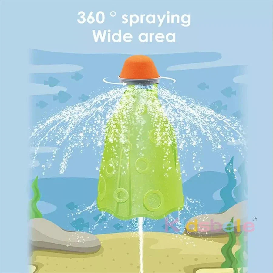 Splashora Rotierender Wassersprinkler Oktopus für Garten und Sommer